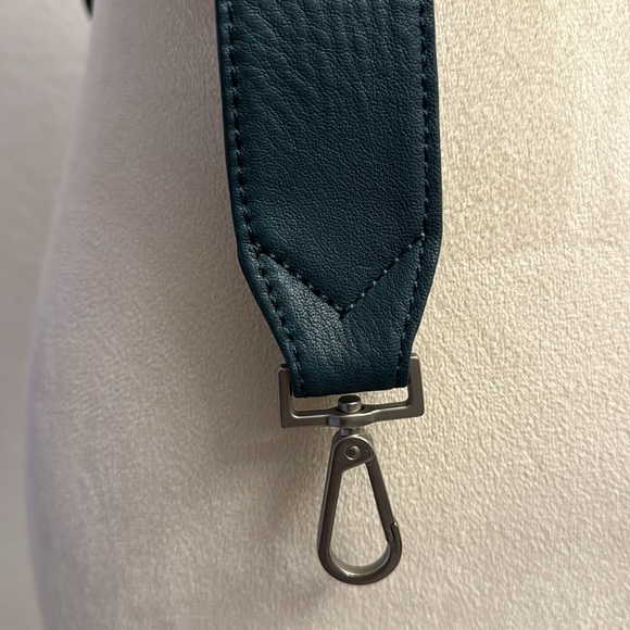 HAMMITT LEATHER CROSSBODY STRAP IN OCCASIONAL TEAL, SILVER HARDWARE - Picture 2 of 4